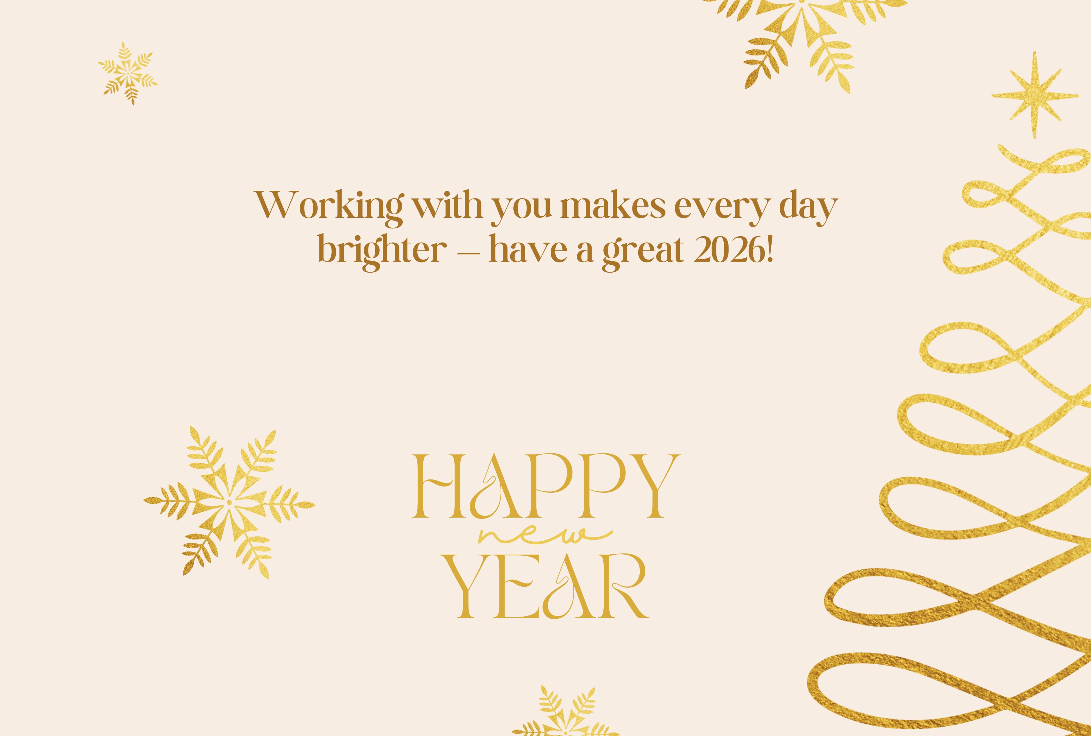 "Working with you makes every day brighter - have a great 2026!" | Photo by canva.com / Depor