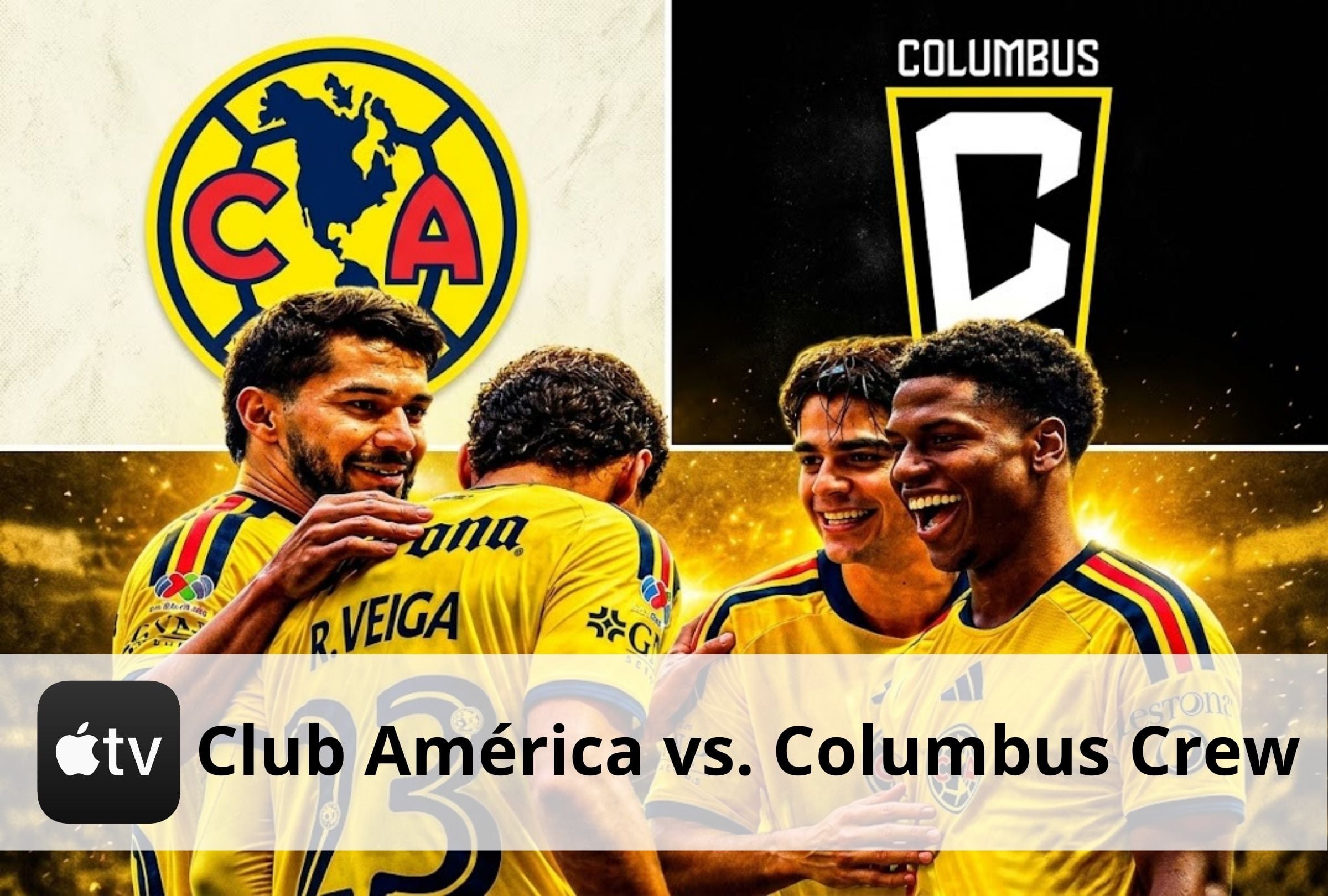 Sigue la transmisión de Apple TV para ver el partido Club América vs. Columbus Crew este 26 de agosto por cuartos de final de la Leagues Cup 2026. (Foto: Composición Mag)