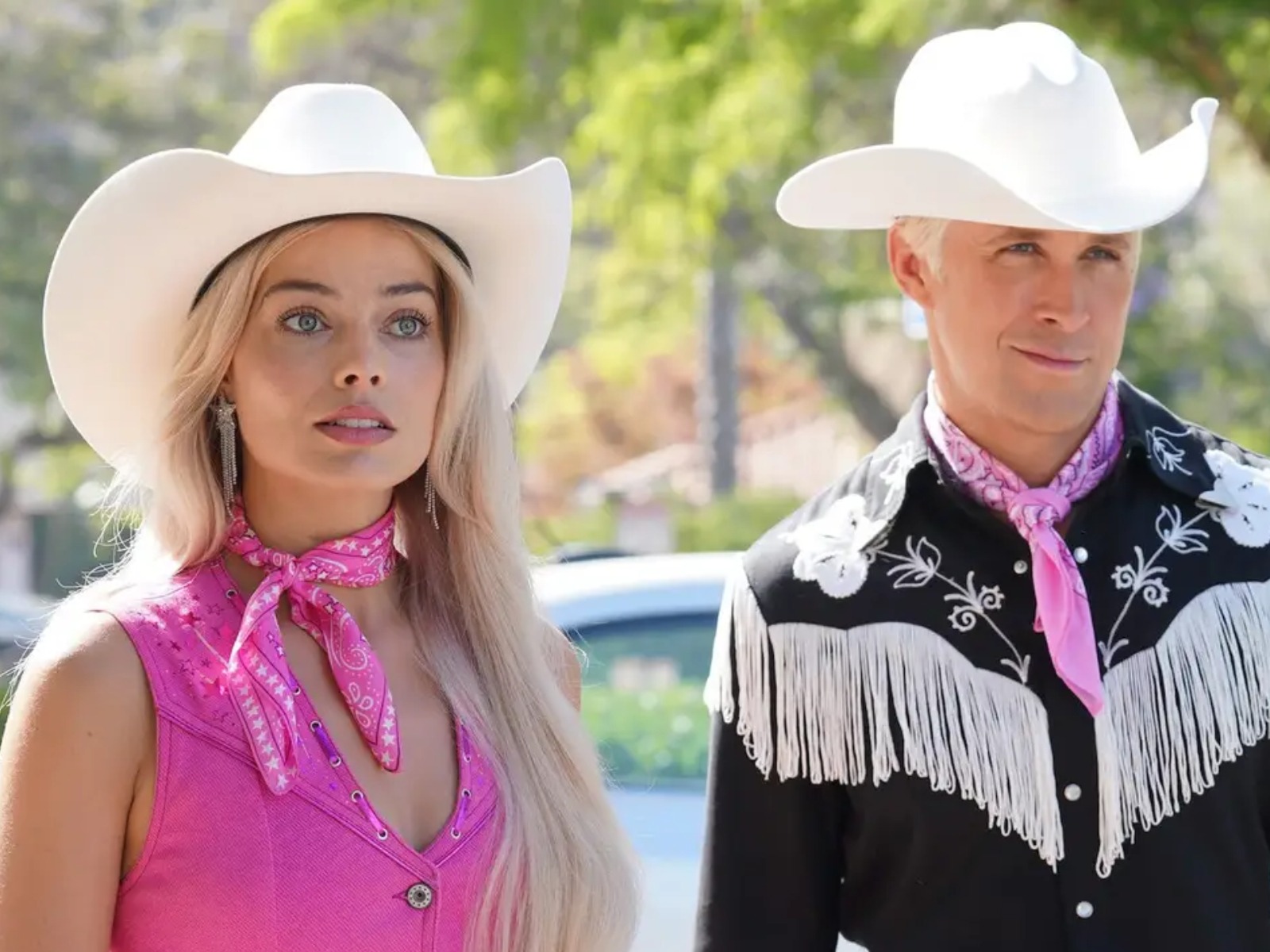Ryan Gosling y Margot Robbie en sus respectivas caracterizaciones de la película "Barbie" (Foto: Warner Bros. Picture)