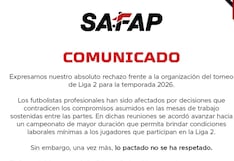 SAFAP explota contra la organización de la Liga 2: “Lo pactado no se ha respetado”