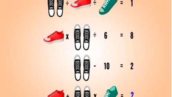 Determina el valor de cada una de las zapatillas y luego de algunos segundos obtén la solución del reto matemático.| Foto: fresherslive