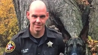 Riggs, el perro policía que sobrevivió a un disparo tras detener al sospechoso de un asesinato