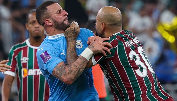 Manchester City venció a Fluminense en un partido que terminó con bronca entre Melo y Walker. (Foto: AFP)