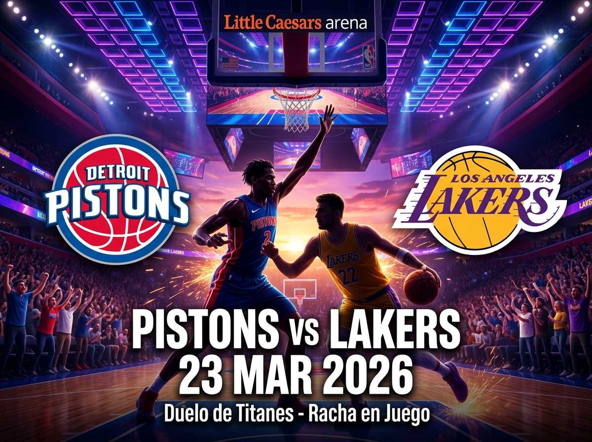 En el corazón de Detroit, los Pistons reciben a los Lakers en un duelo electrizante. ( Imagen referencial creada por Depor usando la IA de Perplexity)