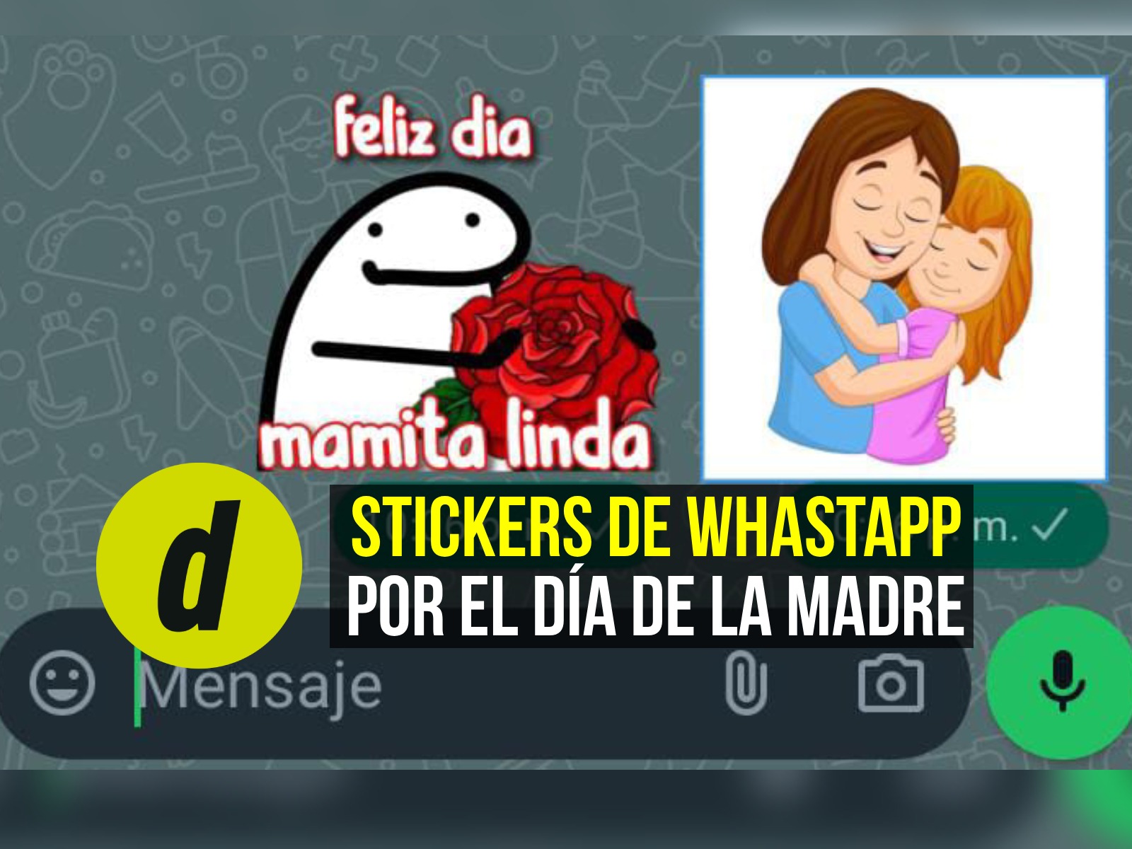 WHATSAPP | Incluye estas pegatinas en tus saludos el 12 de mayo. (Foto: Depor)
