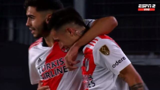 Remate inatajable: golazo de Enzo Fernández para el 1-0 de River vs. Fortaleza por Copa Libertadores