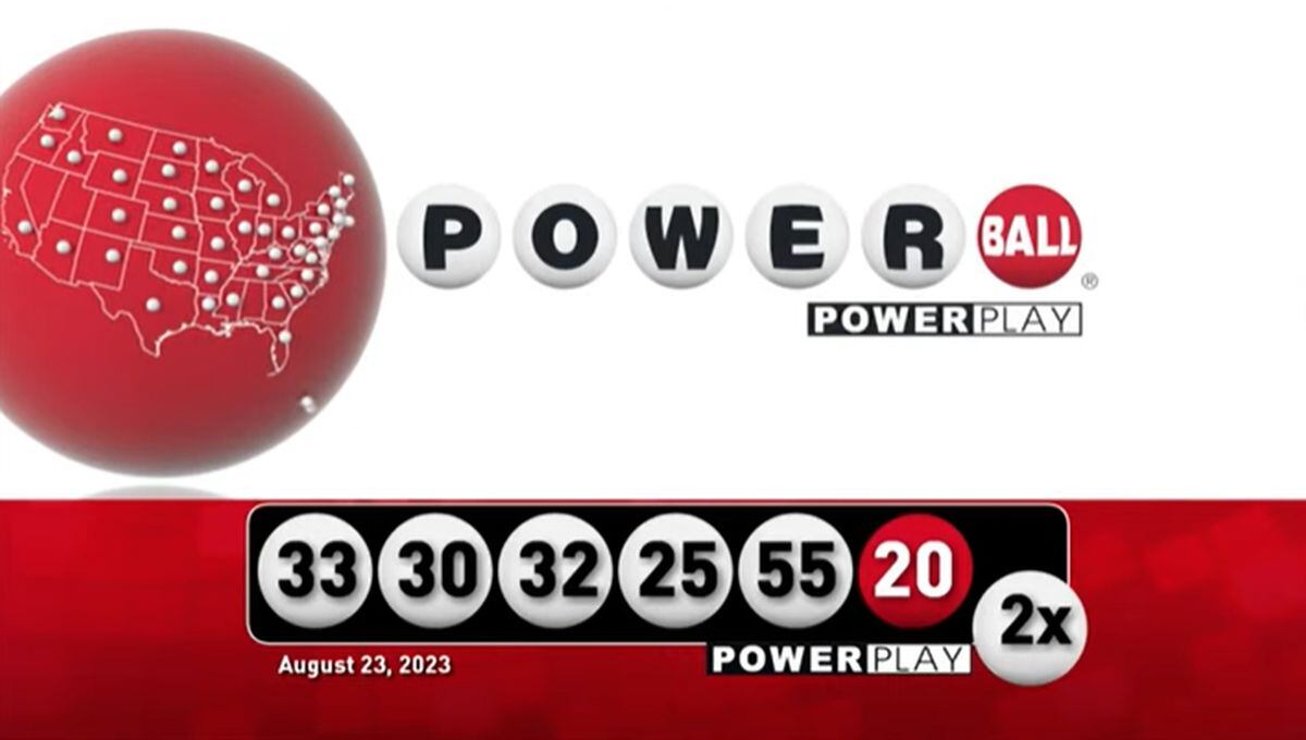 Los números ganadores de la lotería del 23 de agosto (Foto Powerball)