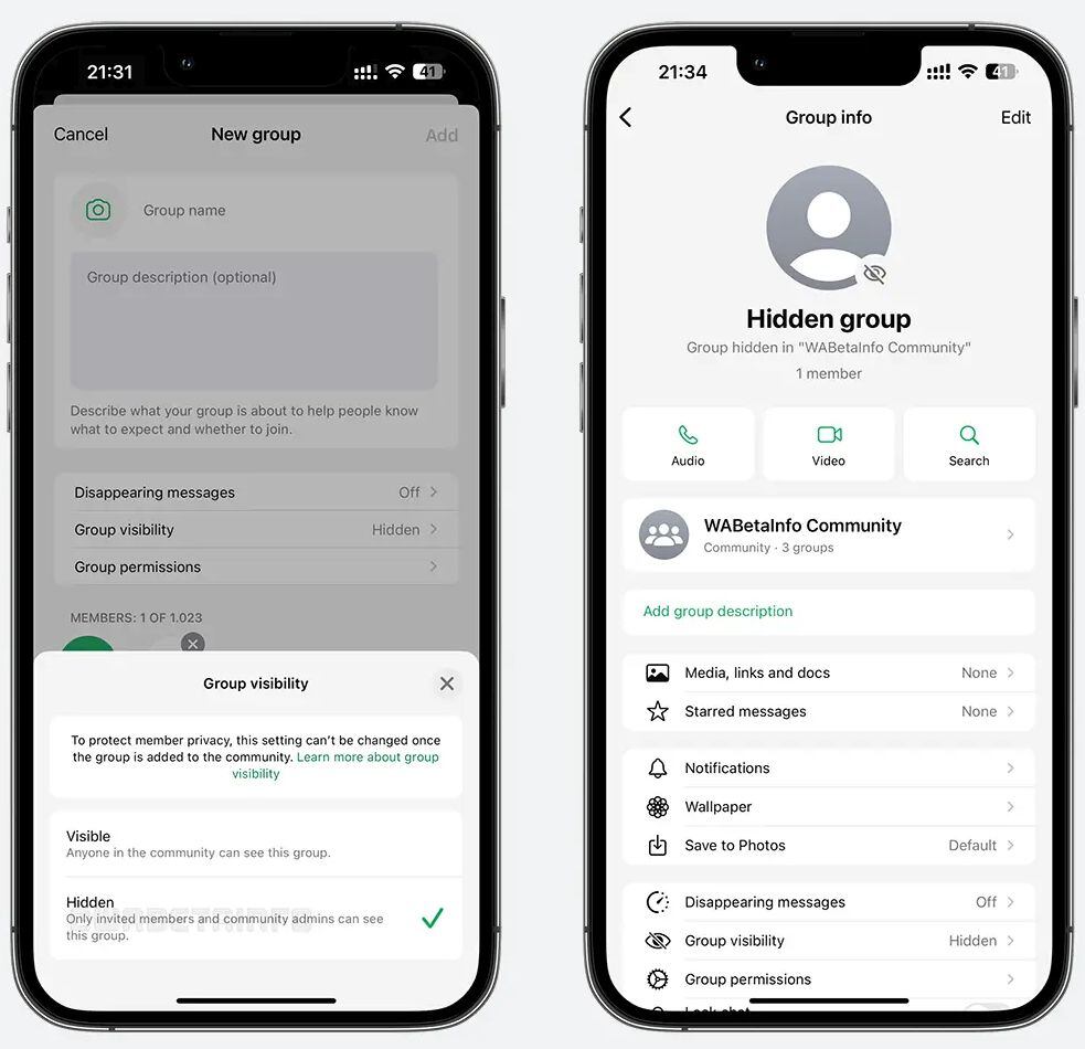 Nueva opción para crear grupos en comunidad (WABetaInfo)