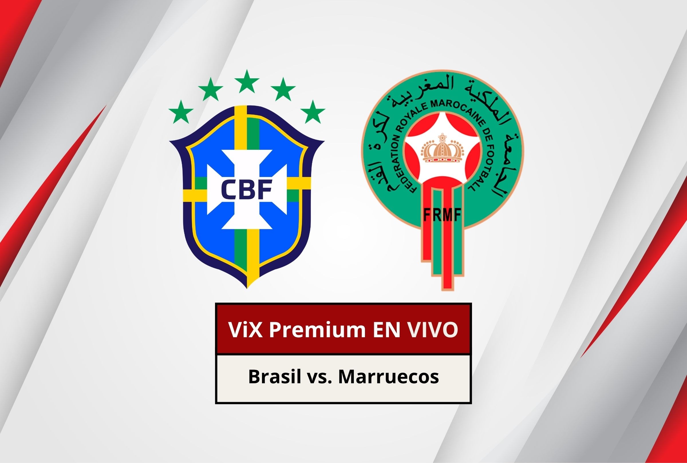 Revisa esta nota para que sepas cómo ver EN VIVO y EN DIRECTO el partido Brasil vs. Marruecos por la Fecha 1 del Grupo C de la Copa Mundial 2026 vía ViX Premium. (Foto: Composición Canva - Depor)