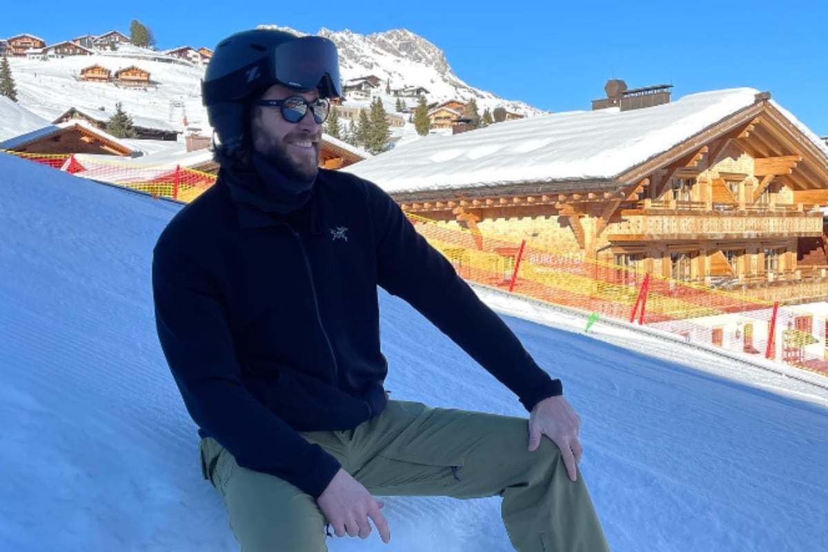 El actor sobre la nieve (Foto: Liam Hemsworth / Instagram)
