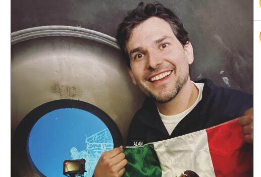 Alan Estrada, el mexicano que viajó en el submarino turístico del Titanic. (Instagram de Alan Estrada).