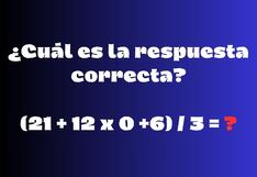 Solo 1 de 8 personas acertaron con la respuesta correcta de este ejercicio