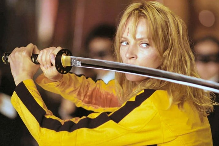 La actriz Uma Thurma en su característico traje amarillo para la película "Kill Bill" (Foto: Miramax/Instagram)