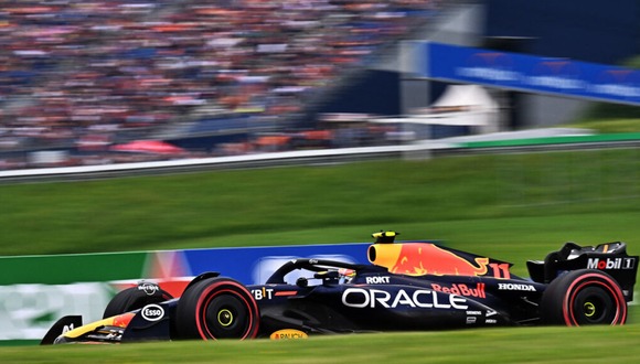 Sergio Perez regreso al segundo lugar en el sprint del GP de Austria. Foto: AFP