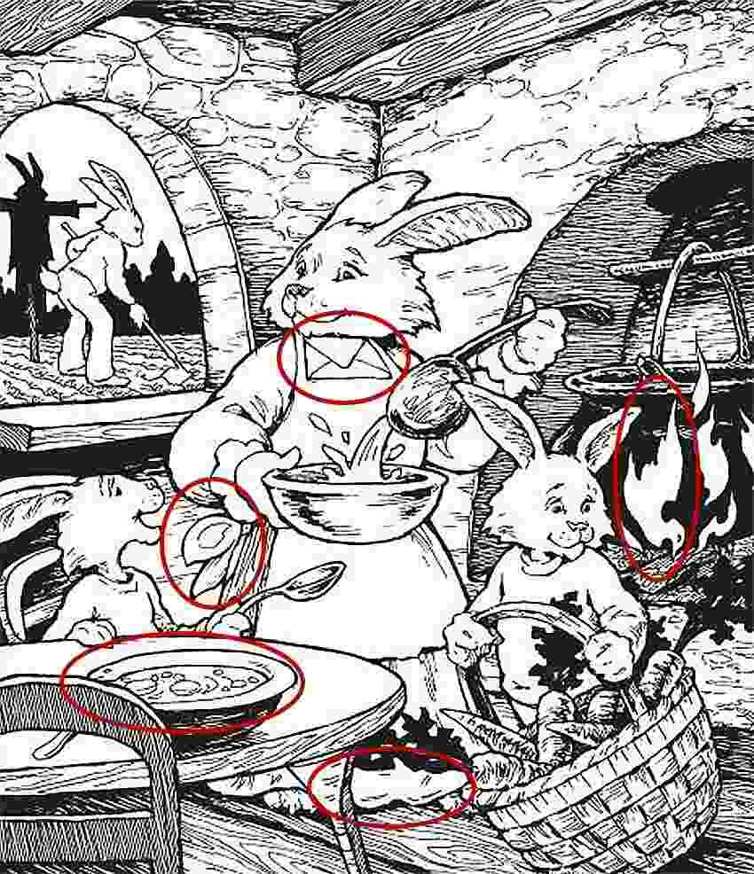 SOLUCIÓN DEL ACERTIJO VISUAL | He encerrado en círculos rojos los elementos que debiste encontrar en 1 minuto. | gadalkindom.ru