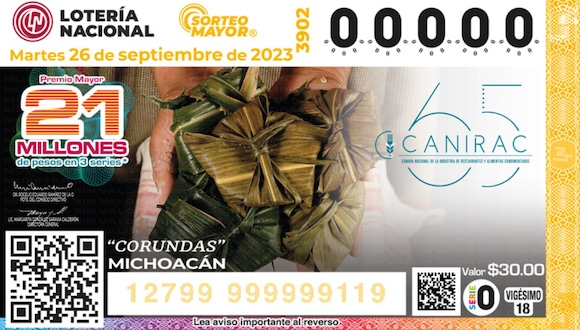 Resultados del Sorteo Mayor 3902 del martes 26 de septiembre: revisa los números ganadores y premios. (Foto: Lotería Nacional de México).