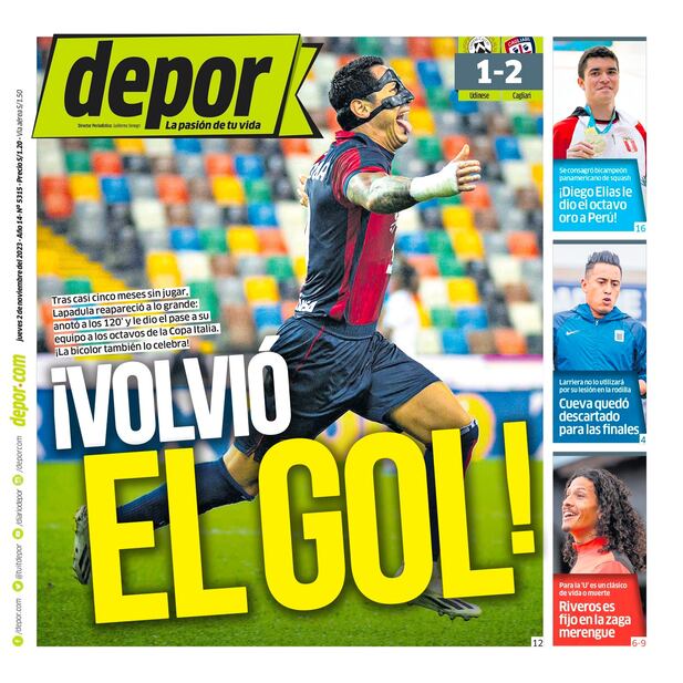 La portada impresa de hoy.