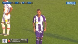 Alianza Lima de malas: Joazhiño Arroé fue expulsado sobre el final  [VIDEO]