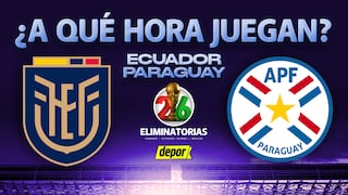 ¿A qué hora juegan hoy Paraguay vs Ecuador por la fecha 9 de las Eliminatorias 2026?