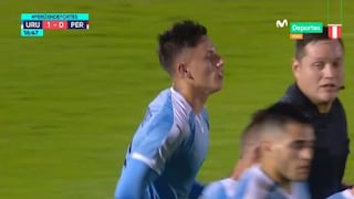 Defensa mal parada: el gol de Brian Rodríguez para el 1-0 ante Perú en Montevideo [VIDEO]