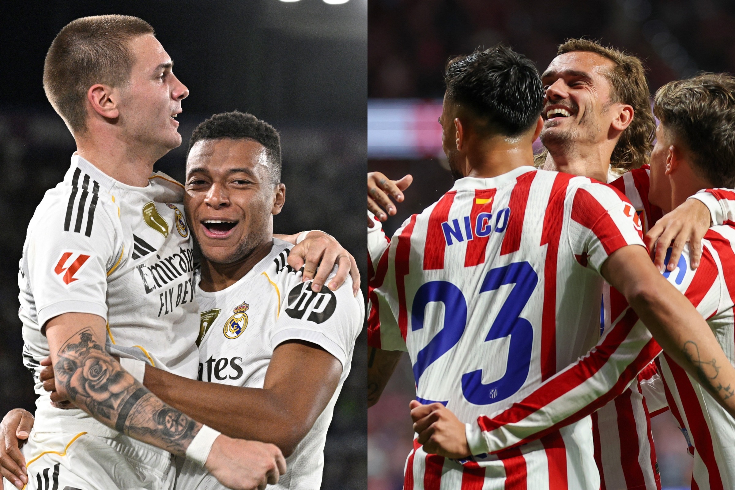 Real Madrid y Atlético Madrid se enfrentan en el derbi madrileño por LaLiga 2025: conoce horarios y canales para verlo EN VIVO. (Fotos: AFP)