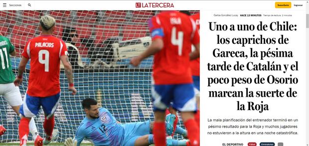 Prensa e hinchas critican a Ricardo Gareca en Chile. (Foto: Captura).