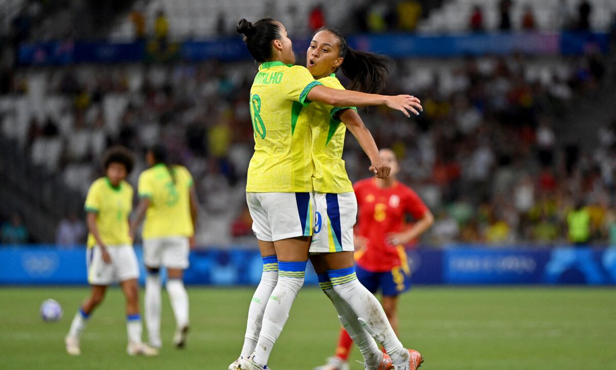 Brasil goleó 4-1 a España y se clasificó a la gran final del fútbol femenino en los Juegos Olímpicos París 2024. (Foto: AFP)