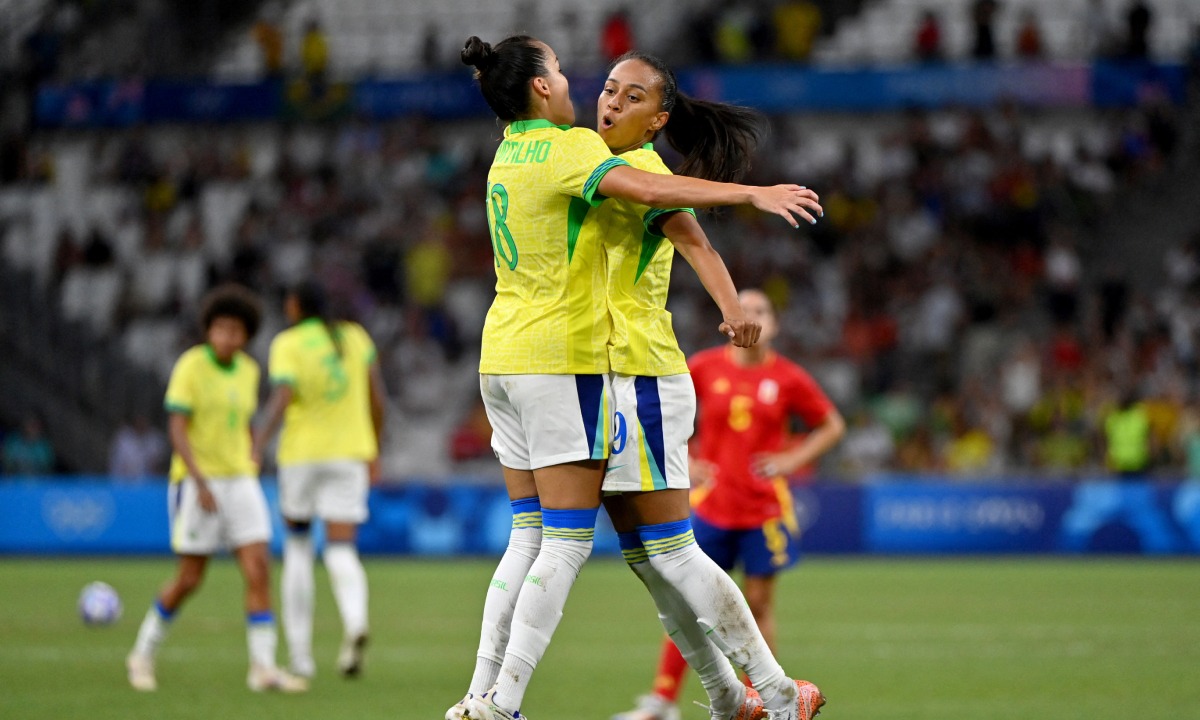 Brasil venció 4-2 a España y se clasificó a la gran final del fútbol femenino en los Juegos Olímpicos París 2024. (Foto: AFP)