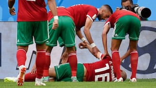 Cabeza con cabeza: el tremendo choque de Amrabat que lo sacó del Marruecos vs. Irán [VIDEO]