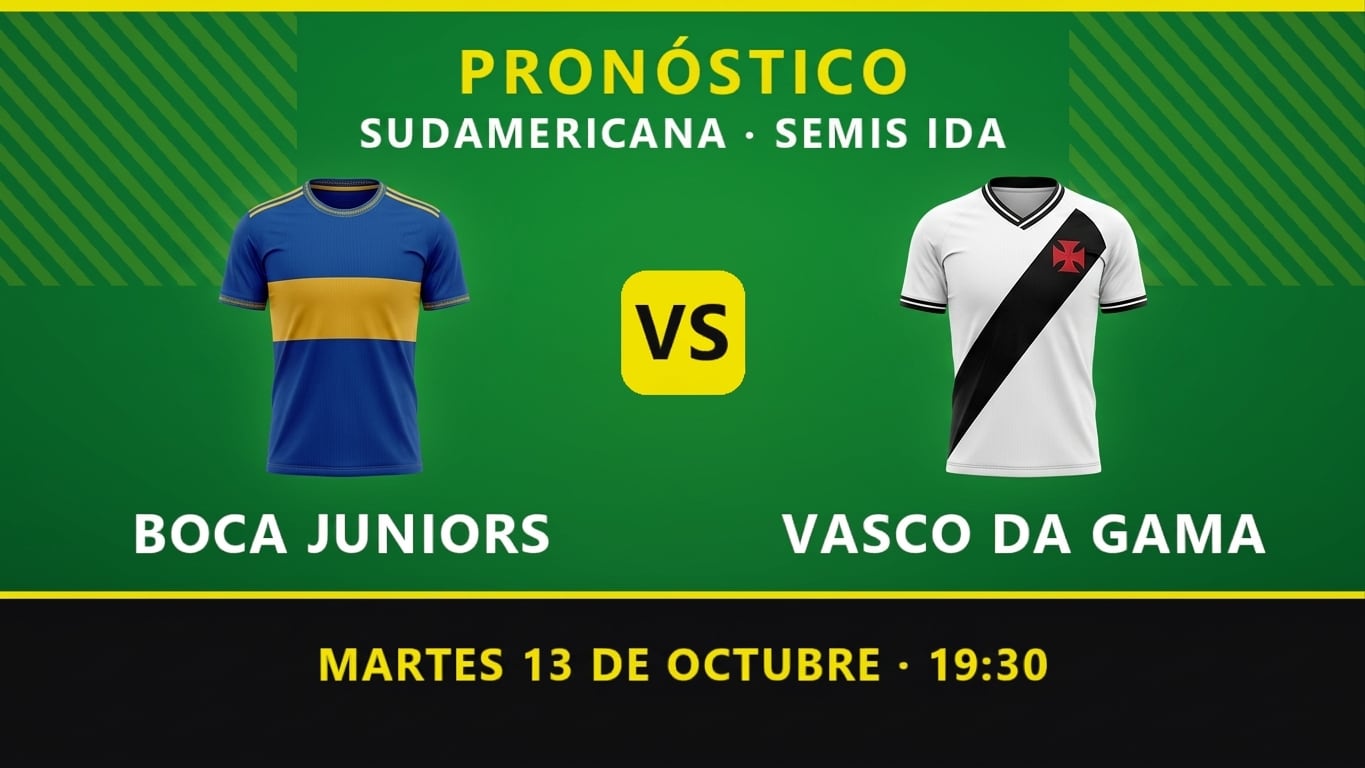 Pronósticos Boca Juniors vs Vasco da Gama: se esperan menos de 2.5 goles