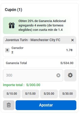 Cupón de apuesta Te Apuesto (Captura)
