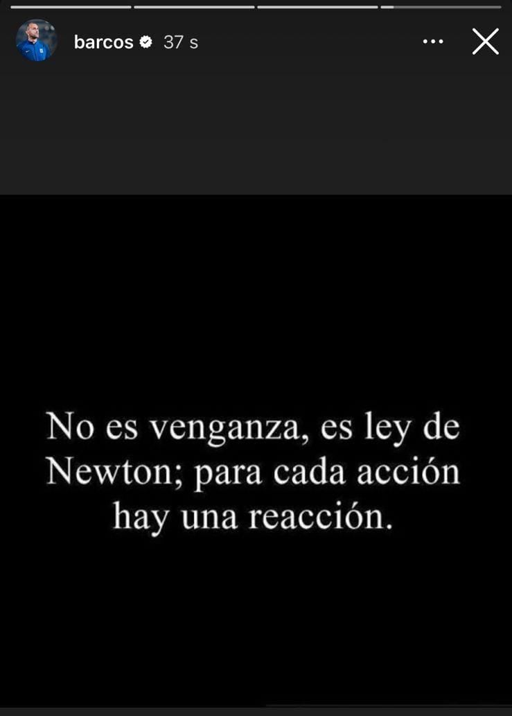 La publicación de Hernán Barcos en su cuenta de Instagram. (Imagen: Captura de Instagram)
