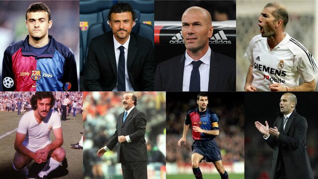 Como Zidane y Luis Enrique: los que vivieron los clásicos como jugadores y técnicos