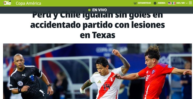 La reacción de la prensa mundial tras el empate entre las selecciones de Perú y Chile.