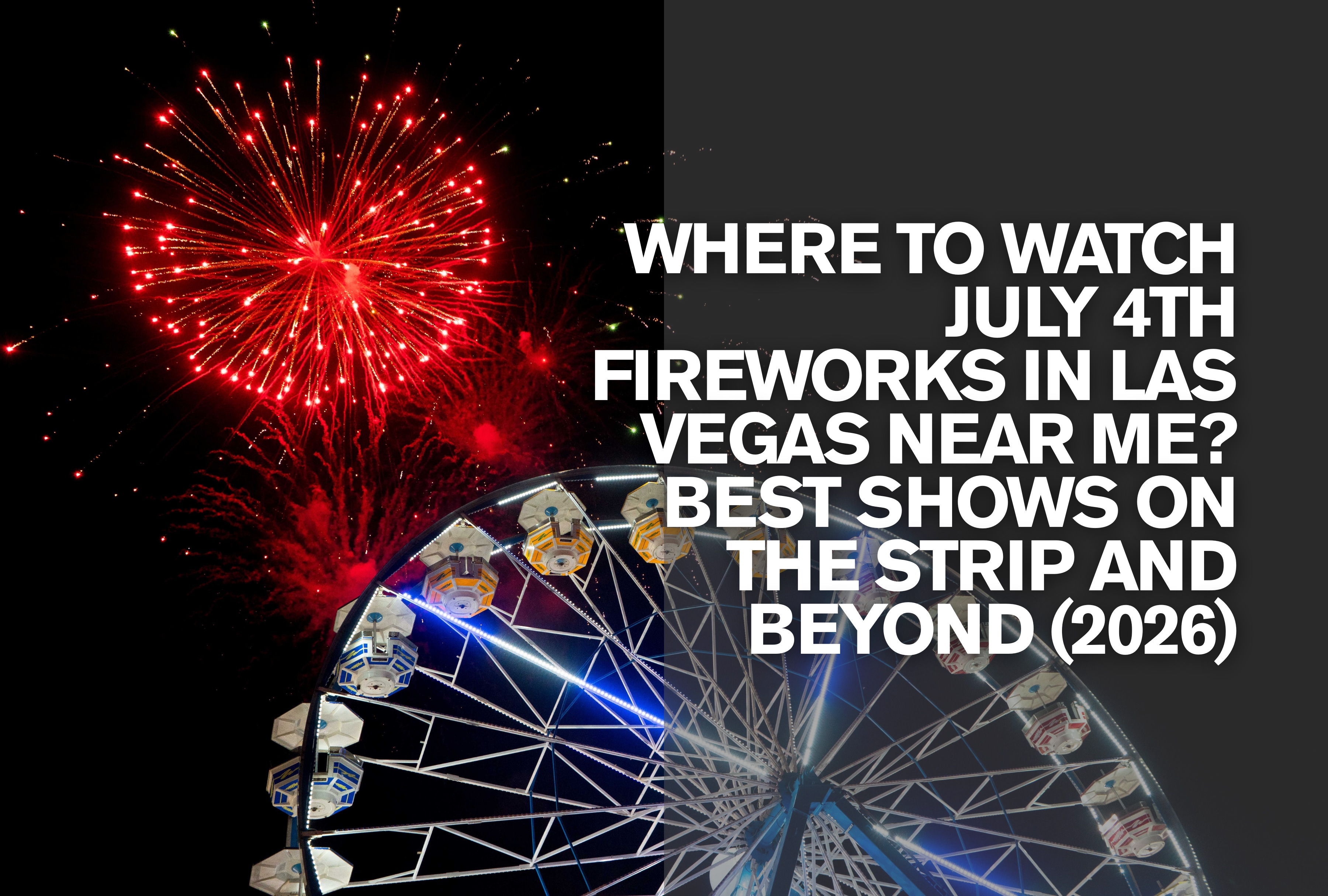 The famous Las Vegas Strip and surrounding areas prepare to host massive 2026 Independence Day celebrations. Discover the best locations and times to watch July 4th fireworks near you. | Photo by Luis Aguilar on Pexels / Depor