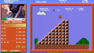 Usuario logra superar 'Super Mario Bros.' con tan solo una mano en menos de 5 minutos