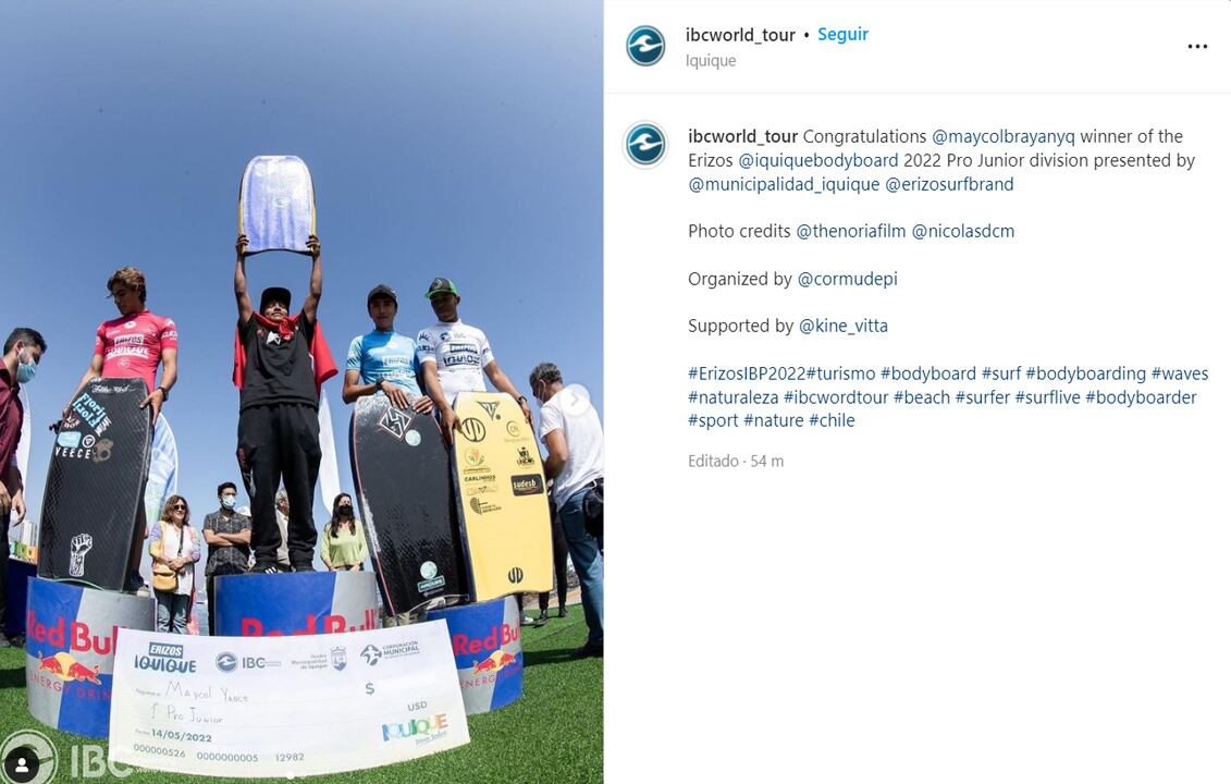 IBC destacó la victoria de Maycol Yancce.