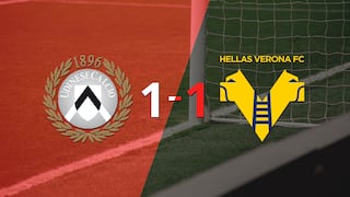 Udinese y Hellas Verona se repartieron los puntos en un 1 a 1
