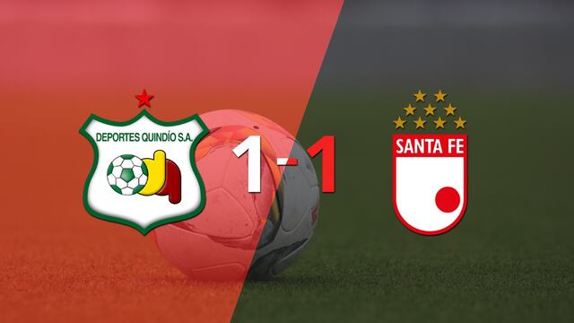 Reparto de puntos en el empate a uno entre Quindío y Santa Fe