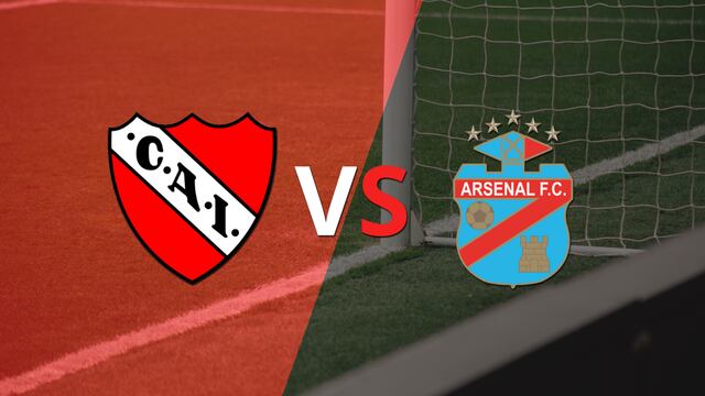 Termina el primer tiempo con una victoria para Independiente vs Arsenal por 2-0