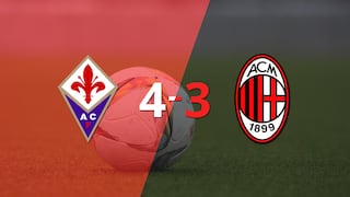 Doblete de Dusan Vlahovic en el triunfo 4-3 de Fiorentina frente a Milan