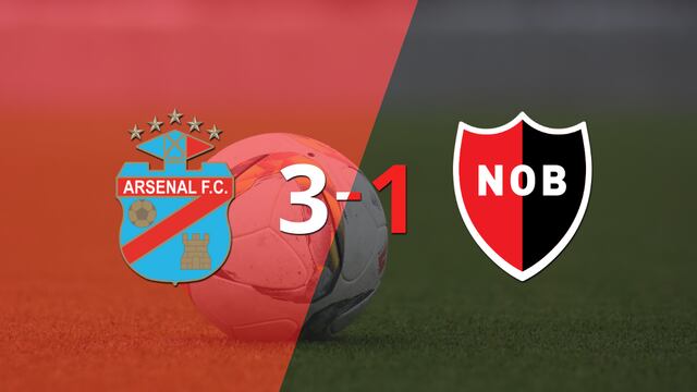 Arsenal fue más y venció por 3 a 1 a Newell`s