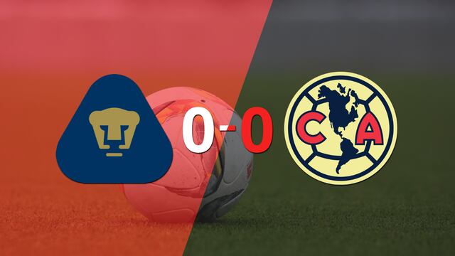 Cero a cero terminó el partido entre Pumas UNAM y Club América