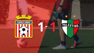 Curicó Unido y Palestino se reparten los puntos y empatan 1-1