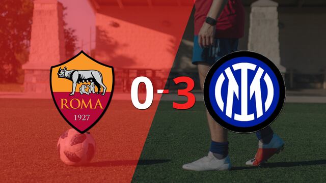 De visitante, Inter goleó a Roma con un contundente 3 a 0