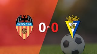 Valencia y Cádiz empataron sin goles