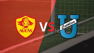 Termina el primer tiempo con una victoria para U. Católica (E) vs Aucas por 2-1