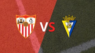 Termina el primer tiempo con una victoria para Sevilla vs Cádiz por 1-0