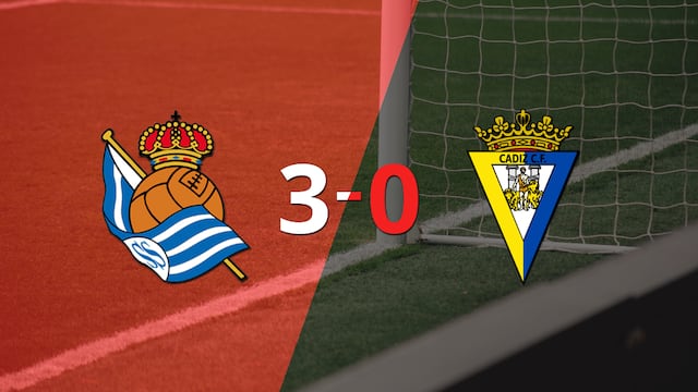 Real Sociedad sentenció con goleada 3-0 a Cádiz