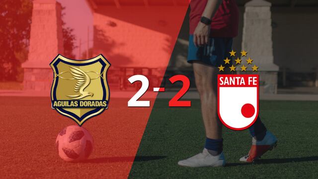 Águilas Doradas Rionegro empató con Santa Fe y Marco Pérez anotó dos goles 